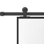 Porta Scorrevole Vetro Temperato Alluminio 76x205 cm