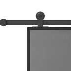 Porta Scorrevole in Vetro Temperato e Alluminio 76x205 cm