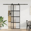 Porta Scorrevole Vetro Temperato Alluminio 76x205 cm