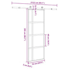 Porta Scorrevole Vetro Temperato Alluminio 76x205 cm