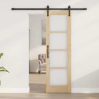 Porta scorrevole ORKDAL in legno massello di pino e vetro 61 x 198,5 cm colore naturale