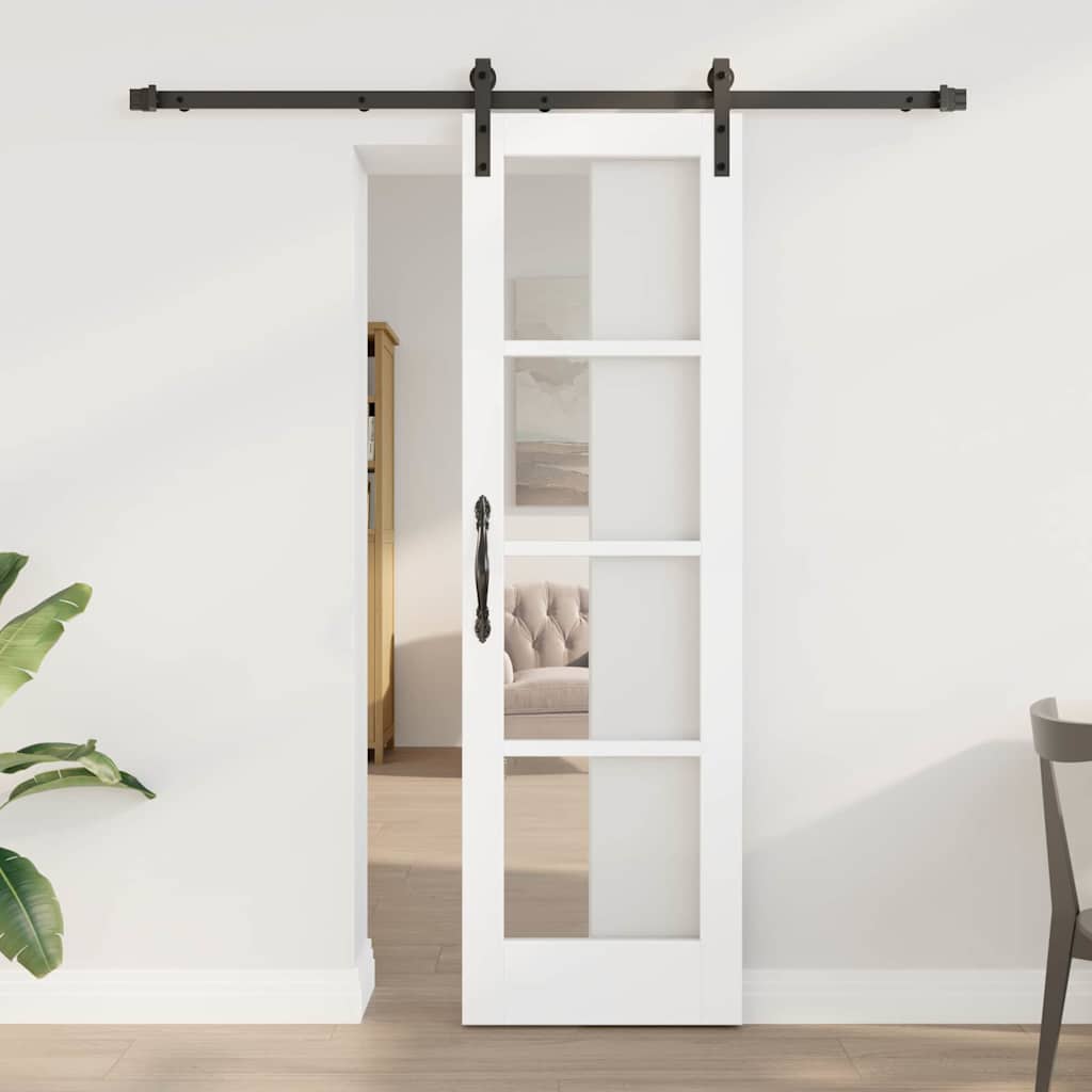 Porta scorrevole ORKDAL bianco e nero 61 x 198,5 cm