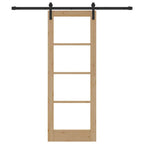 Porta Scorrevole ORKDAL Naturale e Nero 73,5 x 198,5 cm