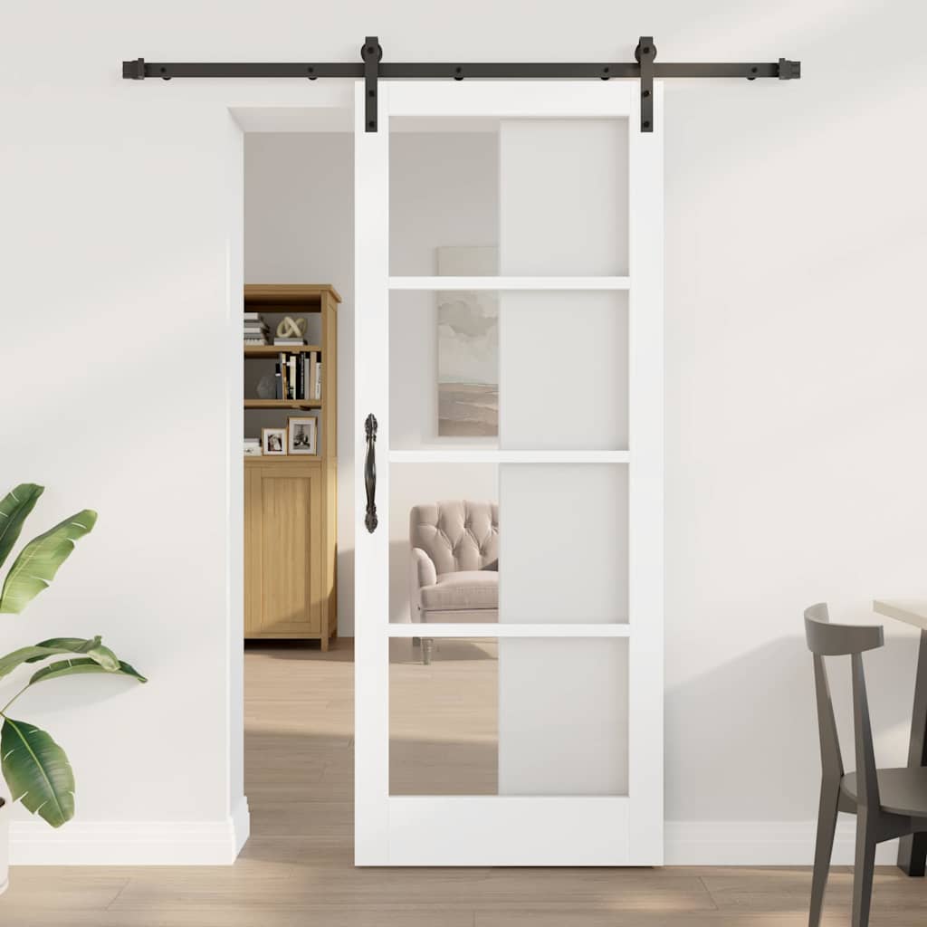 Porta Scorrevole ORKDAL Bianco e Nero 83 x 211 cm