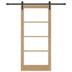 Porta scorrevole ORKDAL Naturale e Nero 93 x 202 cm