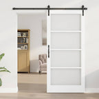 Porta scorrevole ORKDAL bianco e nero 93 x 202 cm