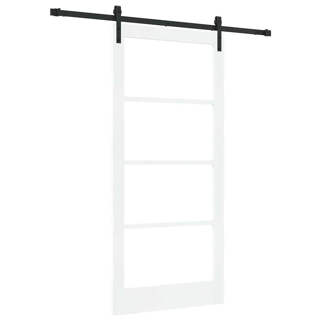 Porta scorrevole ORKDAL bianco e nero 93 x 202 cm
