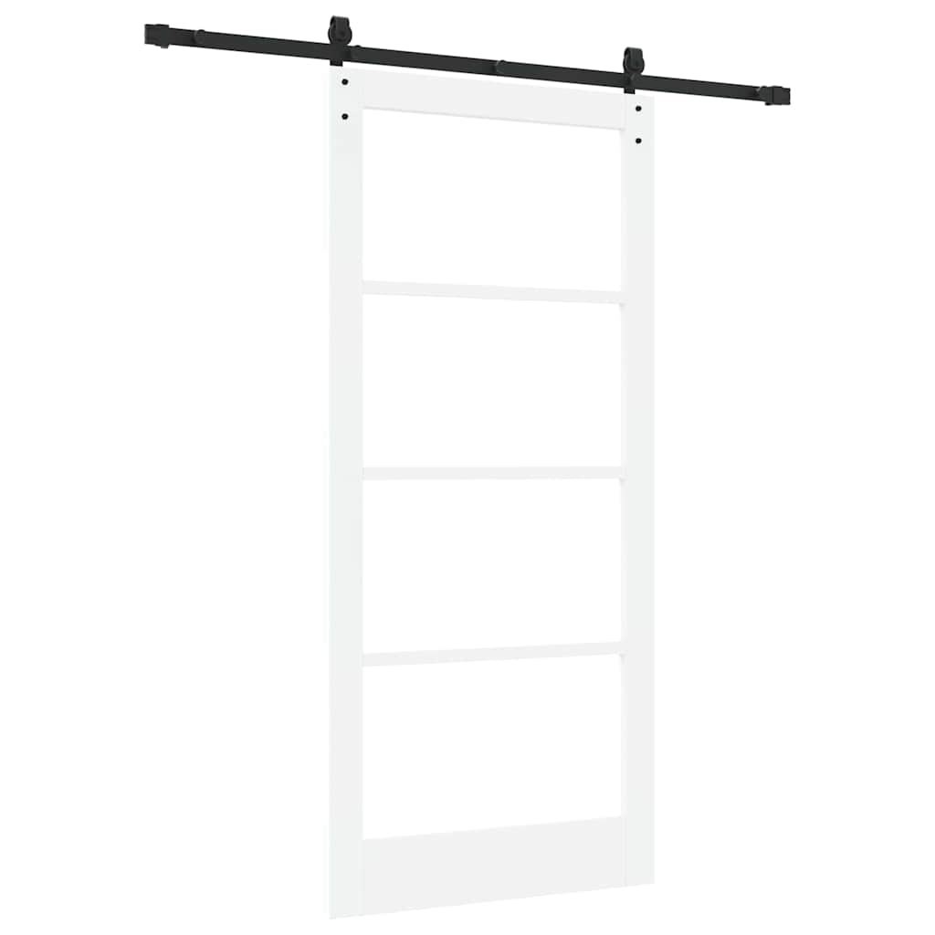 Porta scorrevole ORKDAL bianco e nero 93 x 202 cm