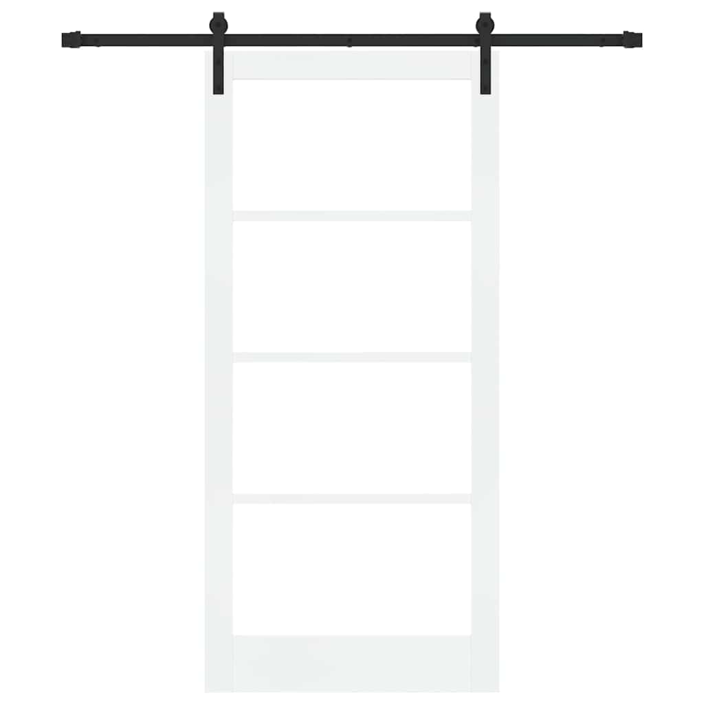 Porta scorrevole ORKDAL bianco e nero 93 x 202 cm