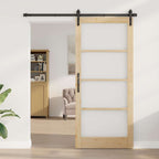 Porta Scorrevole ORKDAL Naturale e Nero 93 x 211 cm