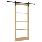 Porta Scorrevole ORKDAL Naturale e Nero 93 x 211 cm