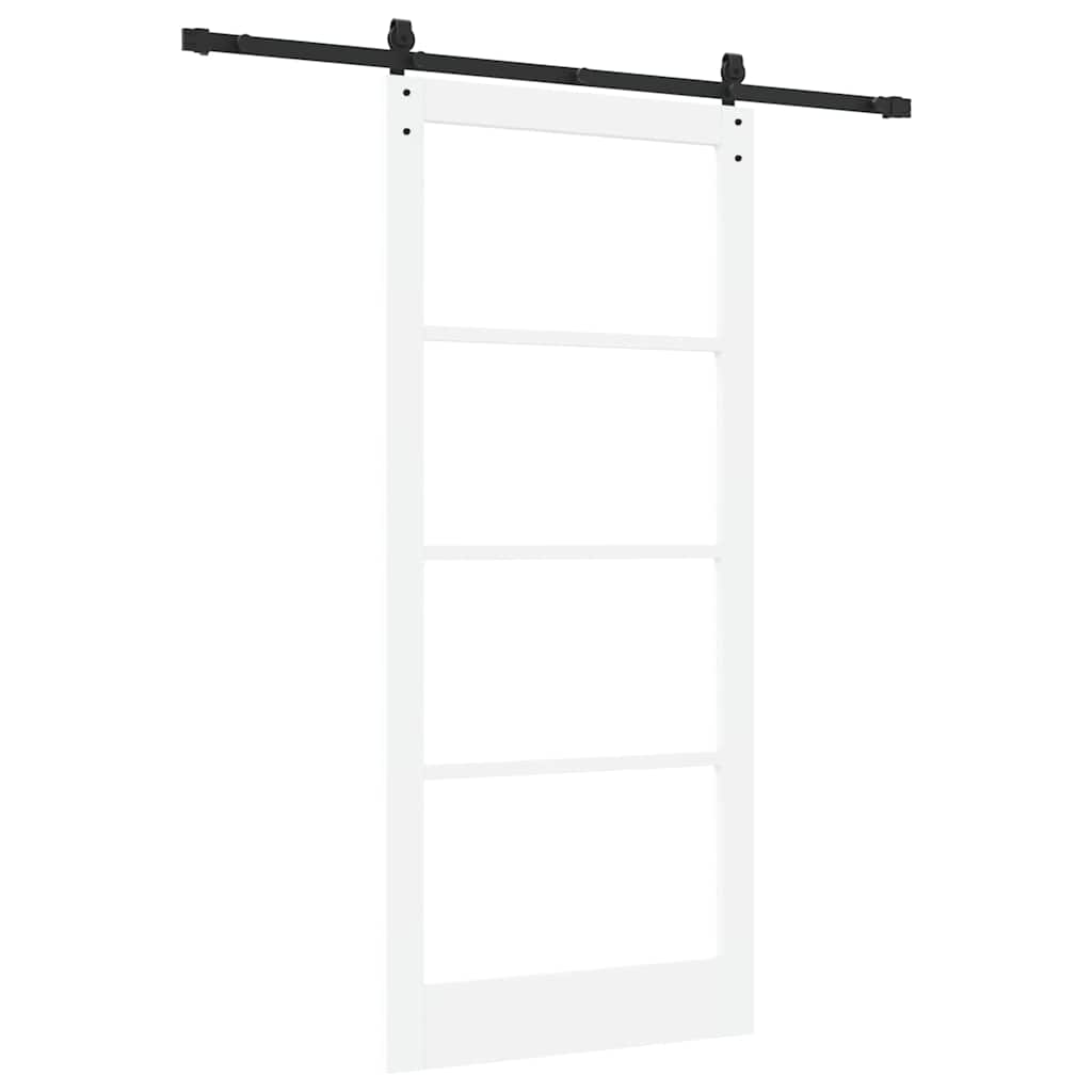Porta scorrevole ORKDAL bianco e nero 93 x 211 cm