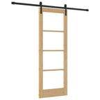 Porta scorrevole ORKDAL Naturale e Nero 73,5 x 198,5 cm