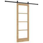 Porta scorrevole ORKDAL Naturale e Nero 73,5 x 198,5 cm