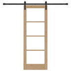 Porta scorrevole ORKDAL Naturale e Nero 73,5 x 198,5 cm