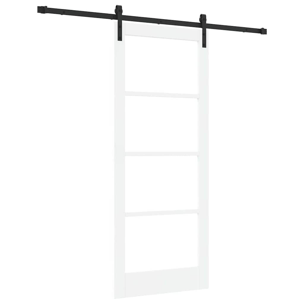 Porta scorrevole ORKDAL bianco e nero 83 x 202 cm