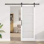Porta scorrevole ORKDAL bianco e nero 83 x 211 cm