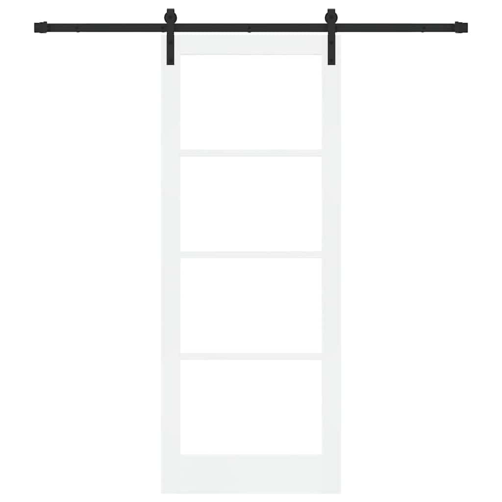 Porta scorrevole ORKDAL bianco e nero 83 x 211 cm