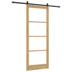 Porta scorrevole ORKDAL Naturale e Nero 93 x 232 cm