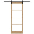 Porta scorrevole ORKDAL Naturale e Nero 93 x 232 cm