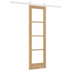 Porta scorrevole ORKDAL in legno massello di pino e vetro 61 x 198,5 cm colore naturale