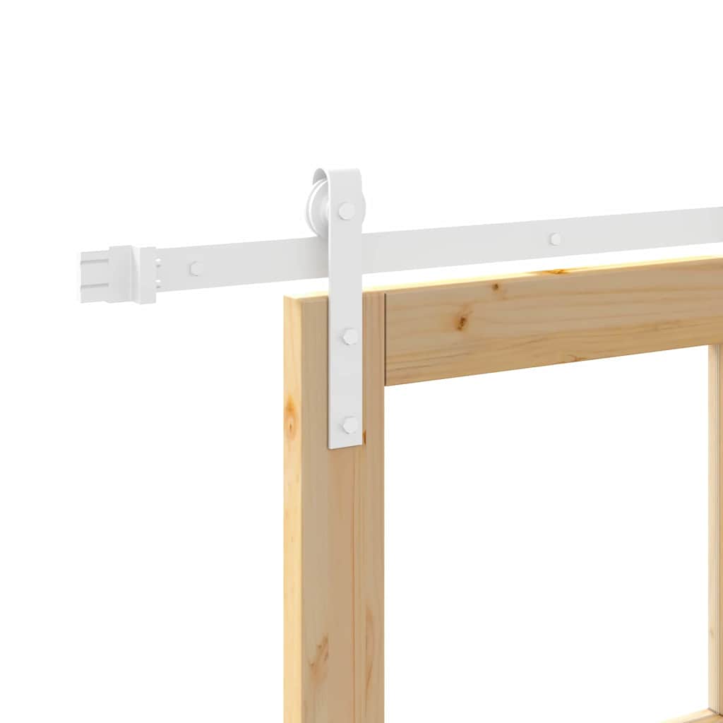Porta scorrevole ORKDAL in legno massello di pino e vetro naturale 93x211 cm