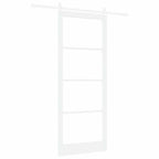 Porta scorrevole ORKDAL Bianco 93 x 232 cm legno massello e vetro