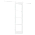 Porta scorrevole ORKDAL bianca 61 x 198,5 cm in legno massello di pino e vetro