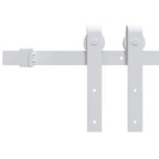 Porta scorrevole ORKDAL bianca 83 x 202 cm legno massello pino e vetro