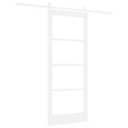Porta scorrevole ORKDAL bianca 83 x 202 cm legno massello pino e vetro