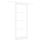 Porta scorrevole ORKDAL bianco legno massello pino e vetro 93 x 232 cm