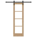 Porta scorrevole ORKDAL legno massello pino e vetro naturale 61 x 198,5 cm