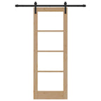 Porta scorrevole ORKDAL legno massello pino e vetro 73,5 x 198,5 cm colore naturale
