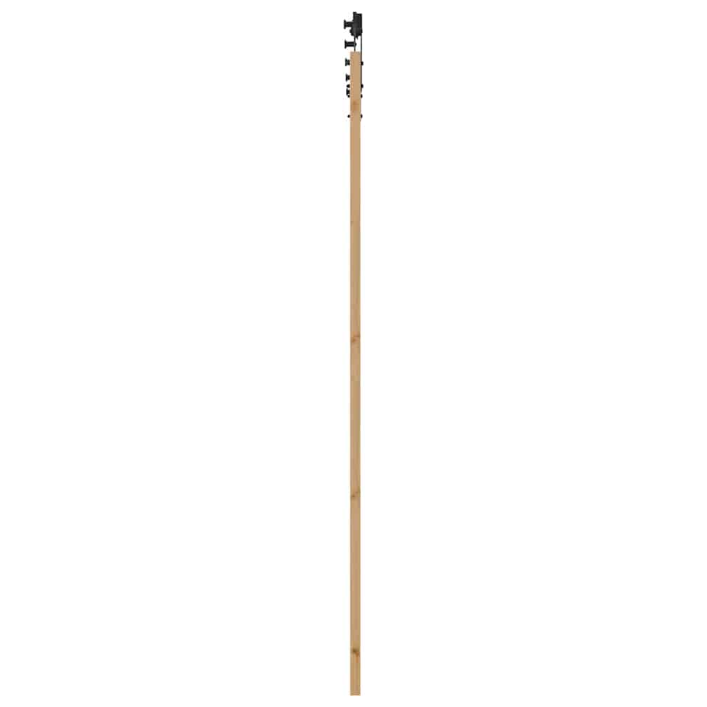 Porta scorrevole Orkdal in legno massello di pino e vetro marrone 93 x 232 cm
