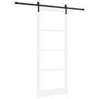 Porta scorrevole ORKDAL bianca 93 x 232 cm in legno massello e vetro