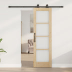 Porta Scorrevole ORKDAL Legno Naturale e Nero 61 x 198,5 cm