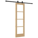 Porta Scorrevole ORKDAL Legno Naturale e Nero 61 x 198,5 cm
