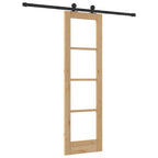 Porta Scorrevole ORKDAL Legno Naturale e Nero 61 x 198,5 cm