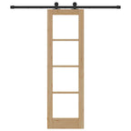 Porta Scorrevole ORKDAL Legno Naturale e Nero 61 x 198,5 cm