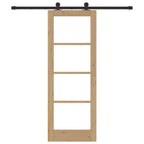 Porta Scorrevole ORKDAL Naturale e Nero 73,5 x 198,5 cm