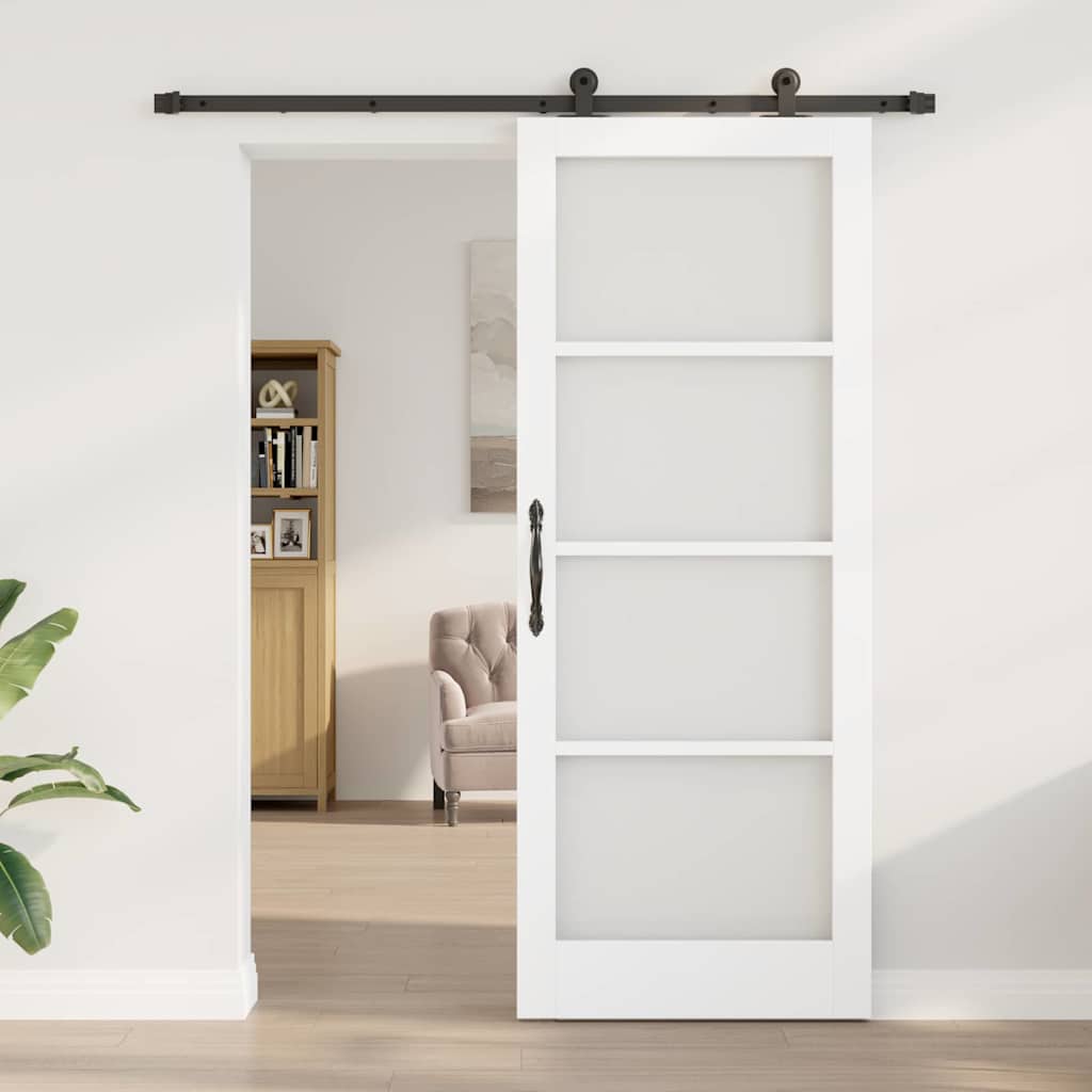Porta Scorrevole ORKDAL Bianco e Nero 83 x 211 cm