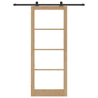 Porta Scorrevole ORKDAL Legno Naturale e Nero 93 x 232 cm