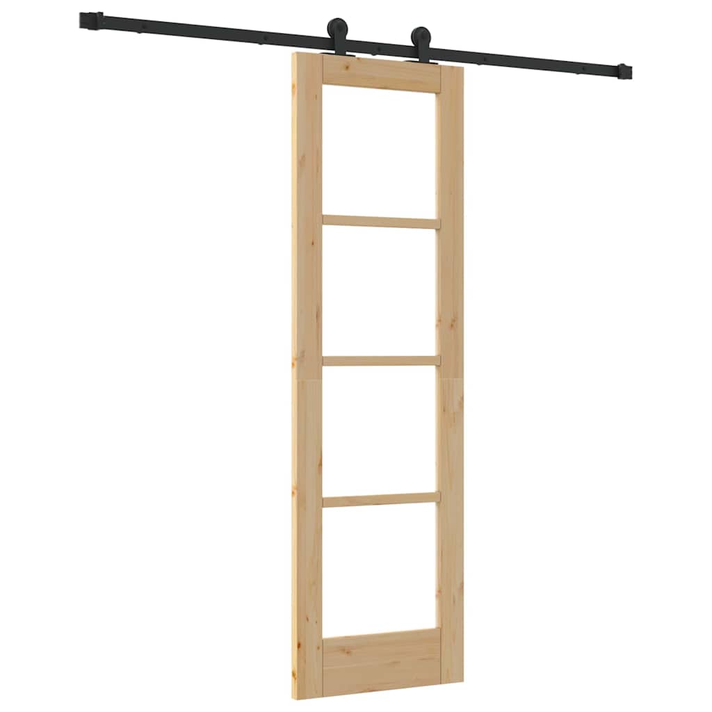 Porta Scorrevole ORKDAL Naturale e Nero 61 x 198,5 cm