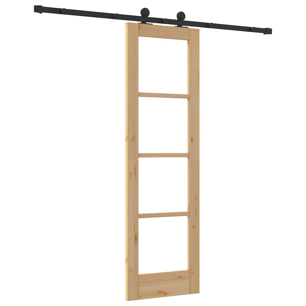Porta Scorrevole ORKDAL Naturale e Nero 61 x 198,5 cm