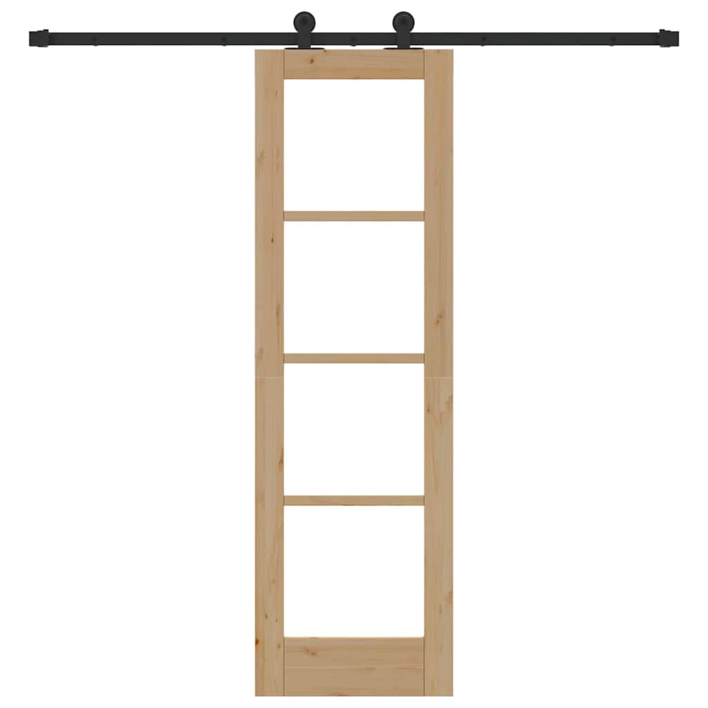 Porta Scorrevole ORKDAL Naturale e Nero 61 x 198,5 cm