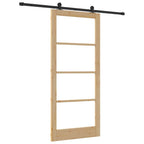 Porta Scorrevole ORKDAL Naturale e Nero 93 x 211 cm