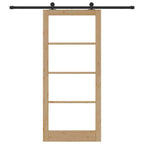 Porta Scorrevole ORKDAL Naturale e Nero 93 x 211 cm
