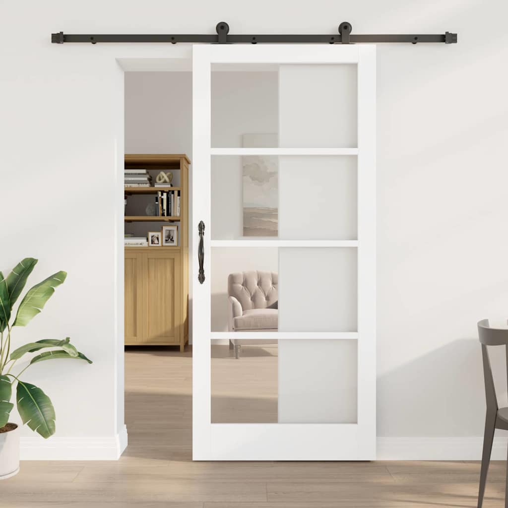 Porta Scorrevole ORKDAL Bianco e Nero 93 x 211 cm