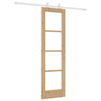 Porta scorrevole ORKDAL legno massello pino e vetro naturale 61 x 198,5 cm