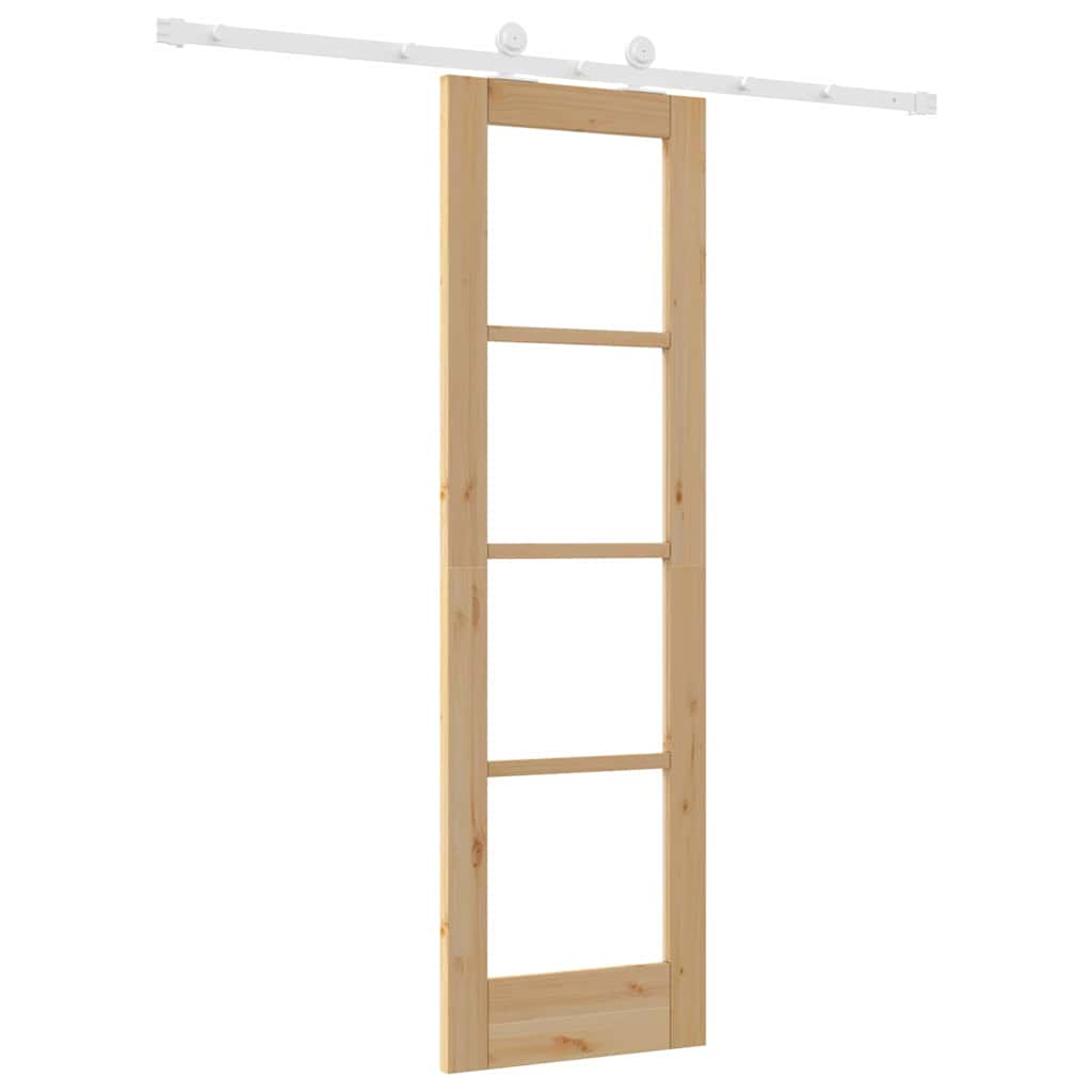 Porta scorrevole ORKDAL legno massello pino e vetro naturale 61 x 198,5 cm